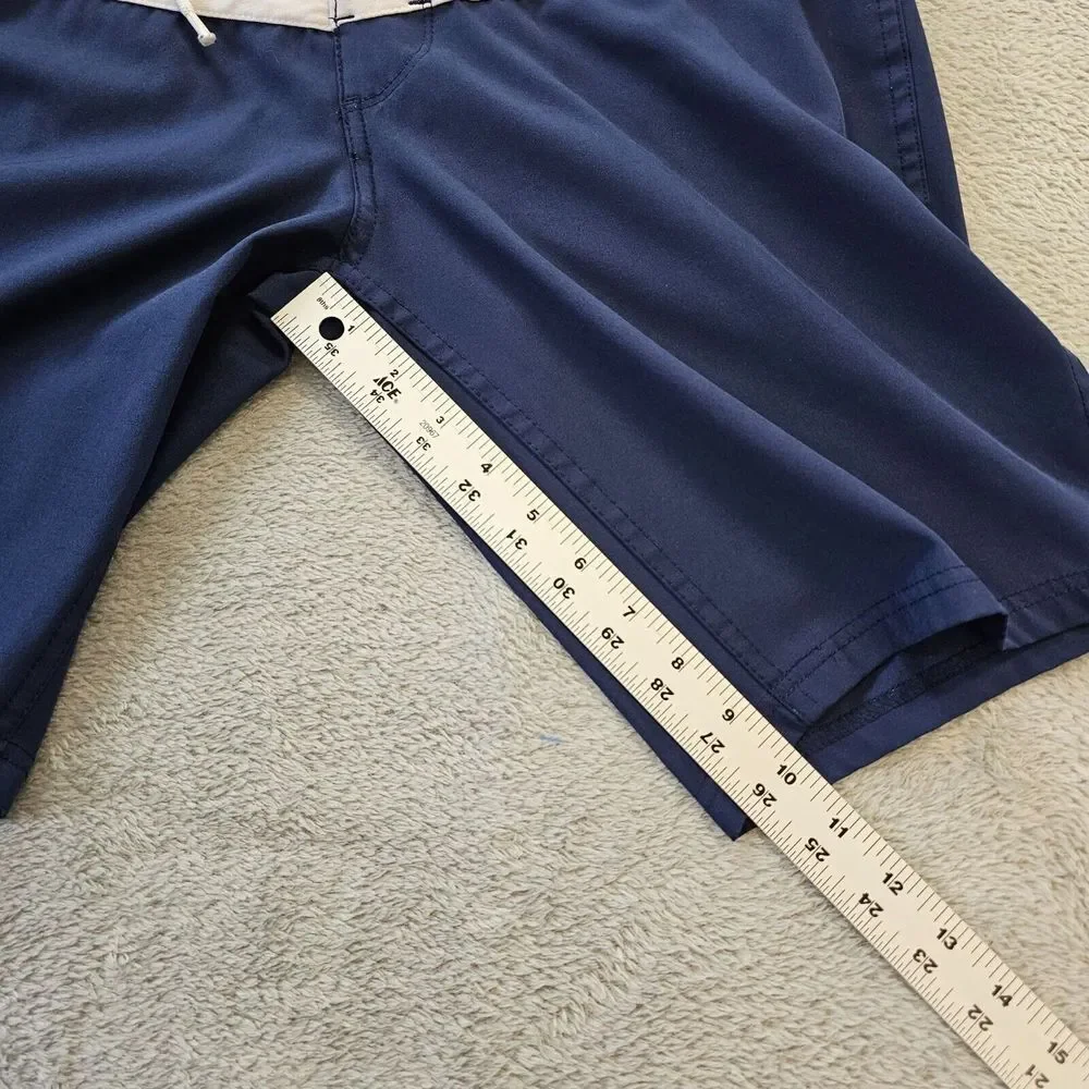 Old Navy Board Shorts Mens Size‎ 30 Blue Yellow White Striped Swim Front Tie